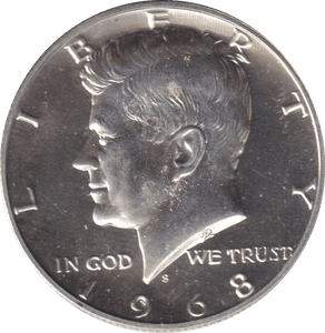 1968 SILVER HALF DOLLAR USA - SILVER WORLD COINS - Cambridgeshire Coins