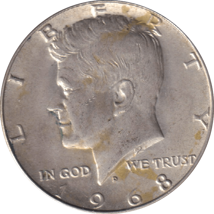1968 SILVER HALF DOLLAR USA - SILVER WORLD COINS - Cambridgeshire Coins