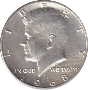 1968 SILVER HALF DOLLAR USA - SILVER WORLD COINS - Cambridgeshire Coins