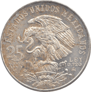 1968 SILVER MEXICO 25 PESO - SILVER WORLD COINS - Cambridgeshire Coins