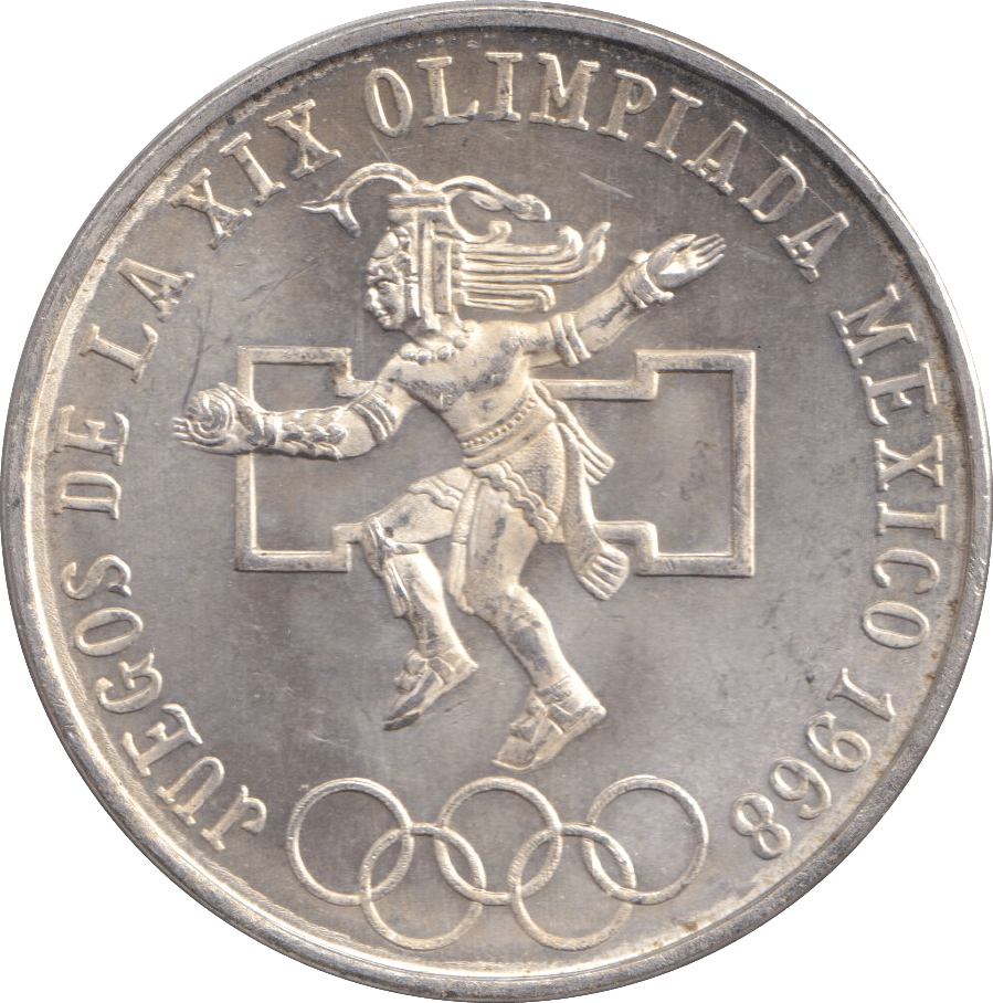 1968 SILVER MEXICO 25 PESOS - SILVER WORLD COINS - Cambridgeshire Coins