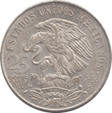 1968 SILVER MEXICO 25 PESTAS - SILVER WORLD COINS - Cambridgeshire Coins