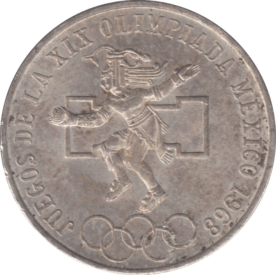 1968 SILVER MEXICO 25 PESTAS - SILVER WORLD COINS - Cambridgeshire Coins