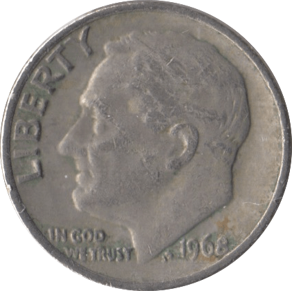 1968 USA ONE DIME