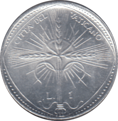 1968 VATICAN 1 LIRA - WORLD COINS - Cambridgeshire Coins