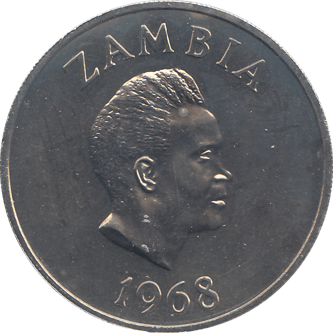 1968 ZAMBIA 20 NGWEE - WORLD COINS - Cambridgeshire Coins