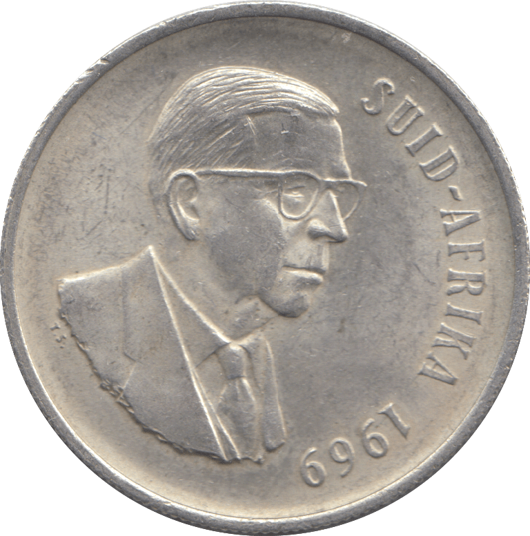 1969 1 RAND SOUTH AFRICA - WORLD COINS - Cambridgeshire Coins