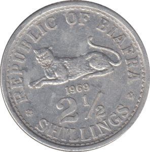 1969 2 1/2 SHILLING REPUBLIC OF BIAFRA - WORLD COINS - Cambridgeshire Coins