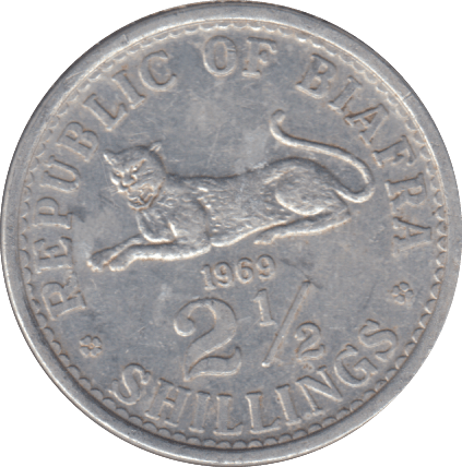 1969 2 1/2 SHILLING REPUBLIC OF BIAFRA - WORLD COINS - Cambridgeshire Coins