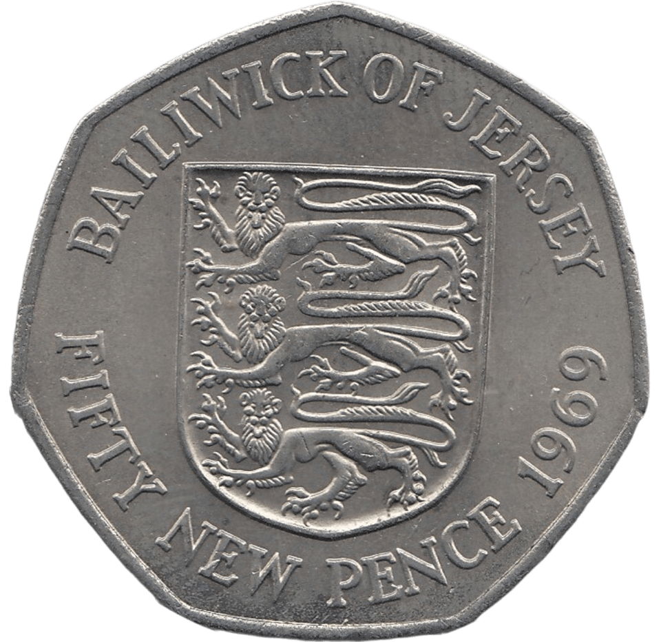 1969 BAILIWICK OF JERSEY LARGE 50P - 50P REGIONAL ISSUES - Cambridgeshire Coins