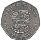 1969 BAILIWICK OF JERSEY LARGE 50P - 50P REGIONAL ISSUES - Cambridgeshire Coins