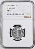 1969 BIAFRA ONE SHILLING MS61 - NGC SILVER COINS - Cambridgeshire Coins