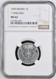 1969 BIAFRA ONE SHILLING MS62 REF 1 - NGC SILVER COINS - Cambridgeshire Coins