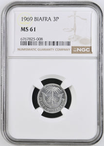 1969 BIAFRA THEEPRENCE MS61 - NGC SILVER COINS - Cambridgeshire Coins