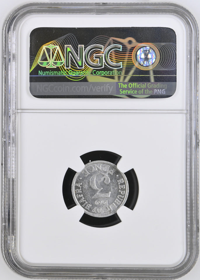 1969 BIAFRA THREEPENCE UNC DETAILS REF 1 - NGC SILVER COINS - Cambridgeshire Coins