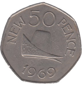 1969 CAP OF DUKE LARGE 50P BAILIWICK OF GUERNSEY - 50P REGIONAL ISSUES - Cambridgeshire Coins