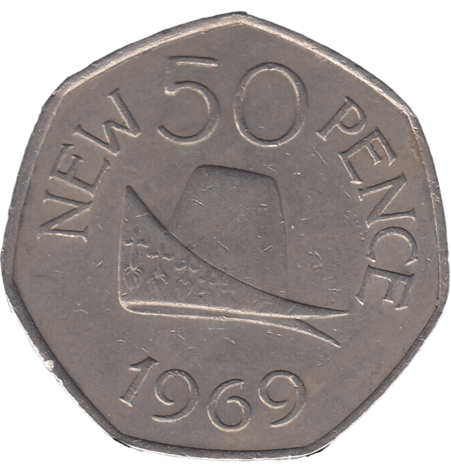 1969 CAP OF DUKE LARGE 50P BAILIWICK OF GUERNSEY - 50P REGIONAL ISSUES - Cambridgeshire Coins