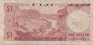 1969 DOLLAR FIJI BANKNOTE REF-1796 - WORLD BANKNOTES - Cambridgeshire Coins