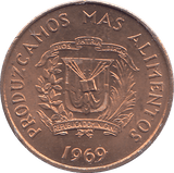 1969 DOMINICAN REPUBLIC ONE CENTAVO - WORLD COINS - Cambridgeshire Coins