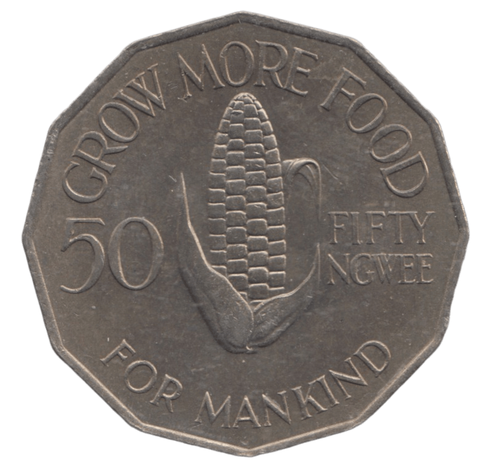 1969 FIFTY NGWEE ZAMBIA - WORLD COINS - Cambridgeshire Coins