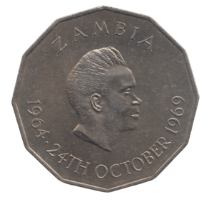 1969 FIFTY NGWEE ZAMBIA - WORLD COINS - Cambridgeshire Coins