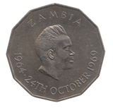 1969 FIFTY NGWEE ZAMBIA - WORLD COINS - Cambridgeshire Coins