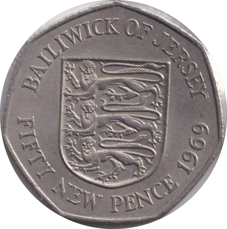 1969 FIFTY PENCE JERSEY - WORLD COINS - Cambridgeshire Coins