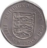 1969 FIFTY PENCE JERSEY - WORLD COINS - Cambridgeshire Coins