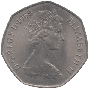 1969 FIFTY PENCE UK ( UNC ) - WORLD COINS - Cambridgeshire Coins