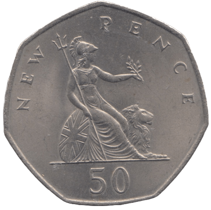 1969 FIFTY PENCE UK ( UNC ) - WORLD COINS - Cambridgeshire Coins