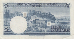 1969 FIVE POUND ROYAL BANK OF SCOTLAND BANKNOTE REF SCOT - 73 - WORLD BANKNOTES - Cambridgeshire Coins