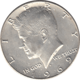 1969 HALF DOLLAR USA - WORLD COINS - Cambridgeshire Coins