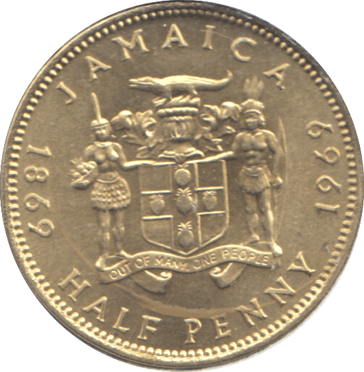 1969 JAMAICA HALF PENNY - WORLD COINS - Cambridgeshire Coins