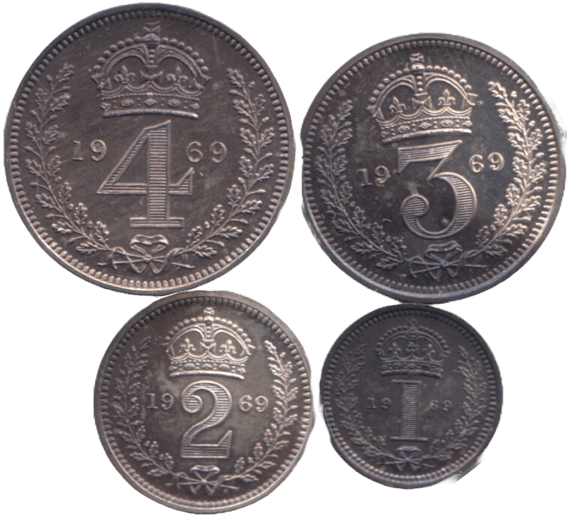 1969 MAUNDY SET ELIZABETH II - Maundy Set - Cambridgeshire Coins