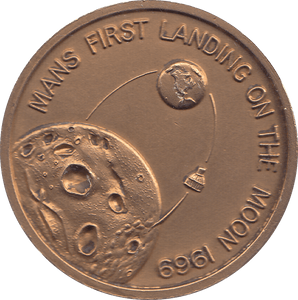 1969 MEDAL APOLLO 11 MANS FIRST LANDING ON THE MOON - WORLD COINS - Cambridgeshire Coins