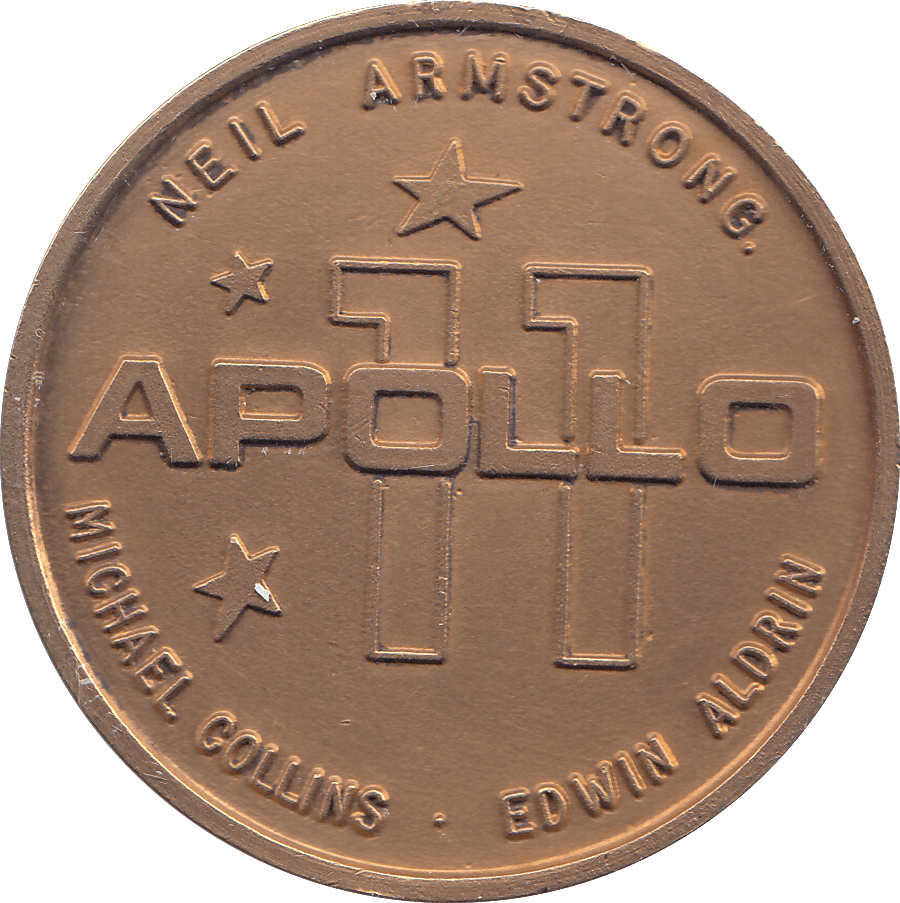 1969 MEDAL APOLLO 11 MANS FIRST LANDING ON THE MOON - WORLD COINS - Cambridgeshire Coins