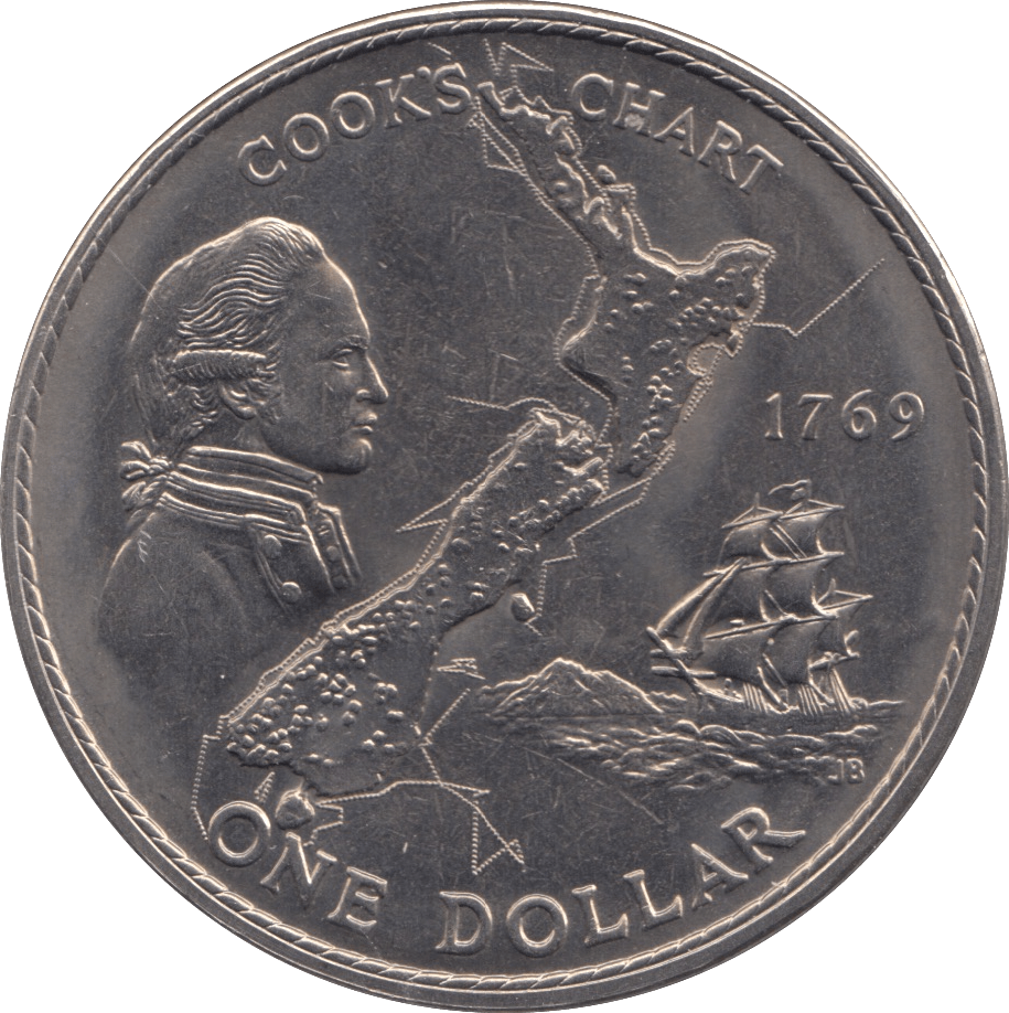 1969 ONE DOLLAR NEW ZEALAND - WORLD COINS - Cambridgeshire Coins