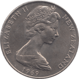 1969 ONE DOLLAR NEW ZEALAND - WORLD COINS - Cambridgeshire Coins