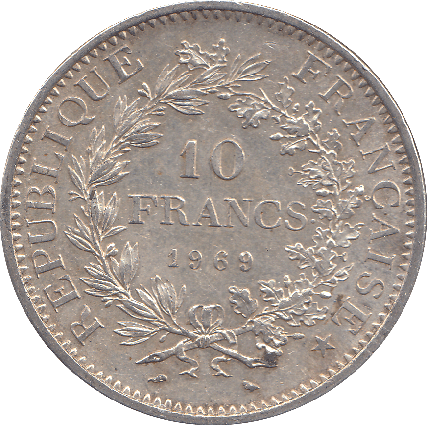 1969 SILVER 10 FRANCS FRANCE 1 - SILVER WORLD COINS - Cambridgeshire Coins