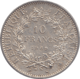 1969 SILVER 10 FRANCS FRANCE 1 - SILVER WORLD COINS - Cambridgeshire Coins