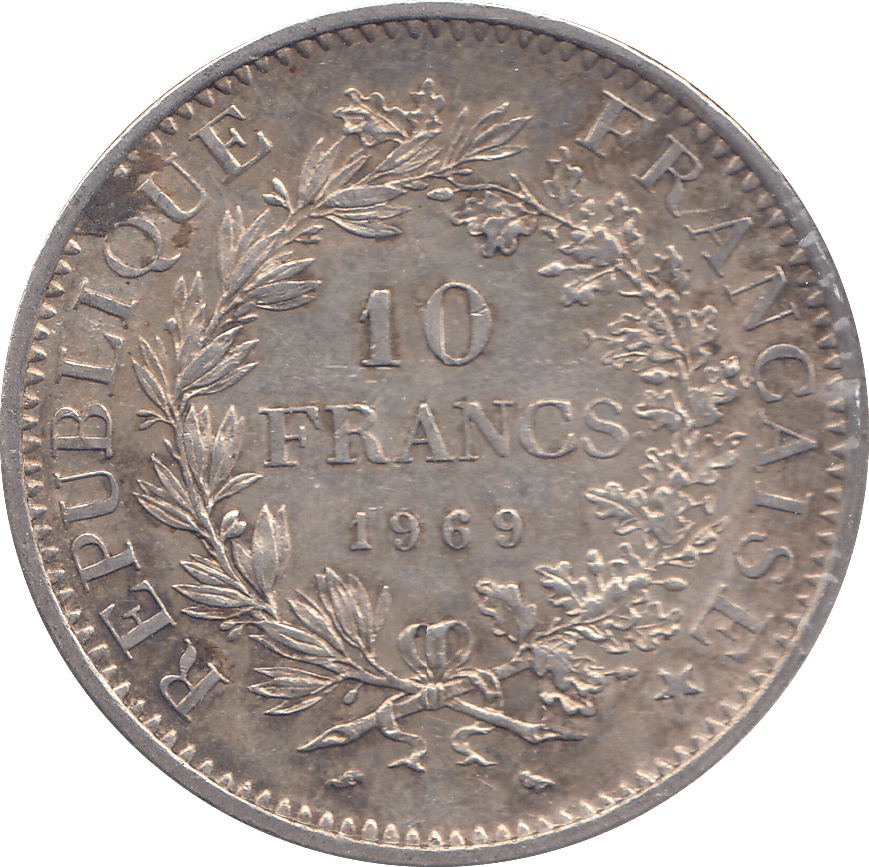 1969 SILVER 10 FRANCS FRANCE 3 - SILVER WORLD COINS - Cambridgeshire Coins