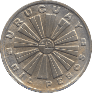 1969 SILVER 1000 PESOS URUGUAY - WORLD COINS - Cambridgeshire Coins