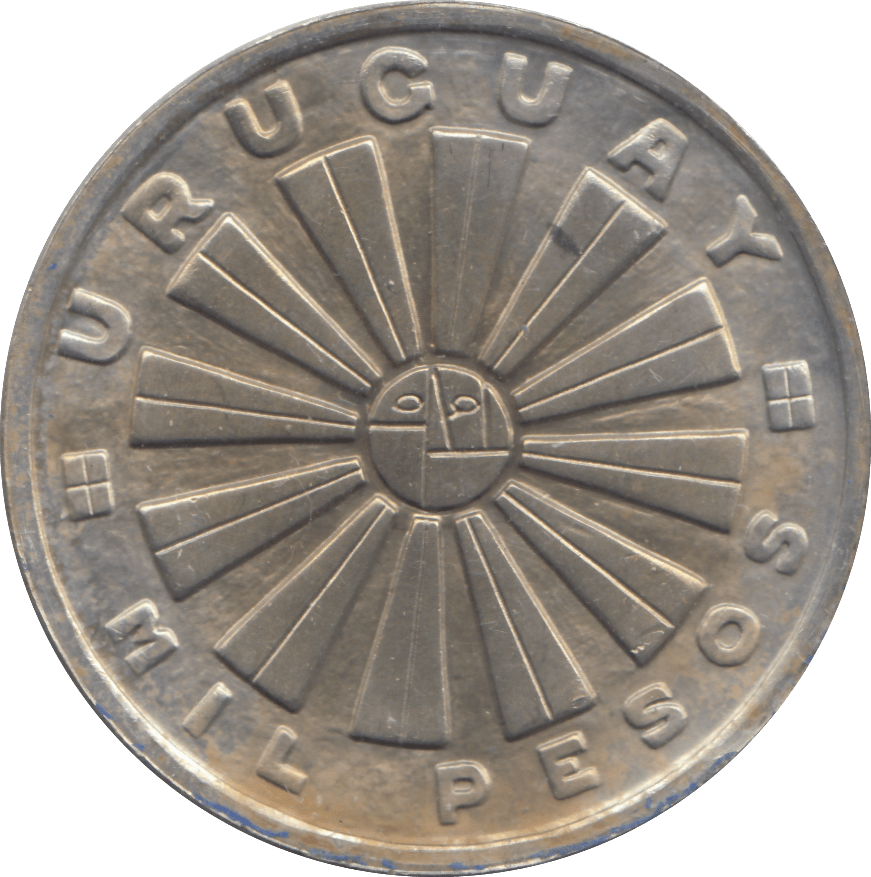 1969 SILVER 1000 PESOS URUGUAY - WORLD COINS - Cambridgeshire Coins