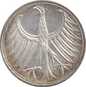 1969 SILVER 5 MARK GERMANY - SILVER WORLD COINS - Cambridgeshire Coins