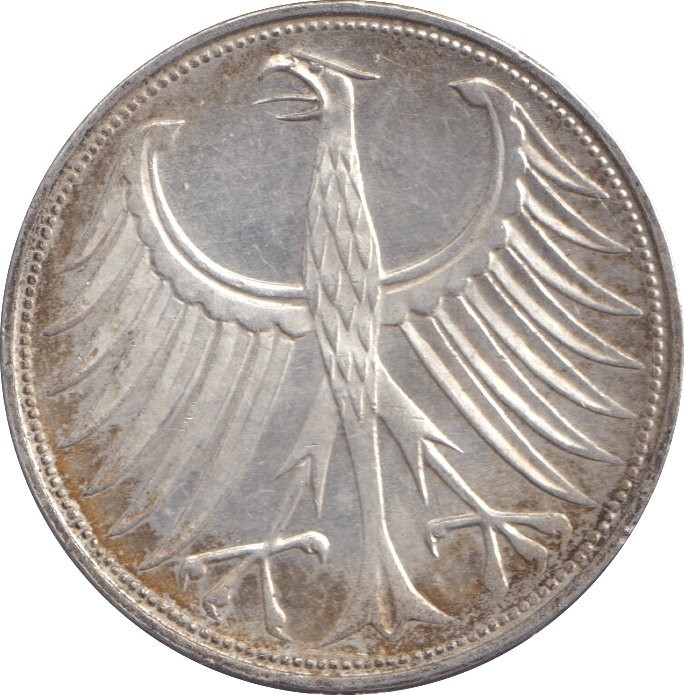 1969 SILVER 5 MARK GERMANY - SILVER WORLD COINS - Cambridgeshire Coins
