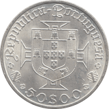 1969 SILVER 50 ESCUDOS PORTUGAL - SILVER WORLD COINS - Cambridgeshire Coins