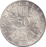 1969 SILVER 50 SCHILLING AUSTRIA - SILVER WORLD COINS - Cambridgeshire Coins