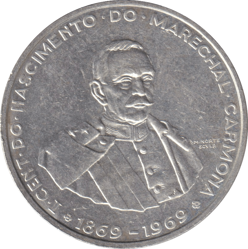 1969 SILVER FIFTY ESCUDOS PORTUGAL - SILVER WORLD COINS - Cambridgeshire Coins