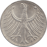 1969 SILVER GERMANY 5 MARK - SILVER WORLD COINS - Cambridgeshire Coins