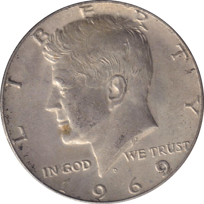 1969 SILVER HALF DOLLAR USA - SILVER WORLD COINS - Cambridgeshire Coins